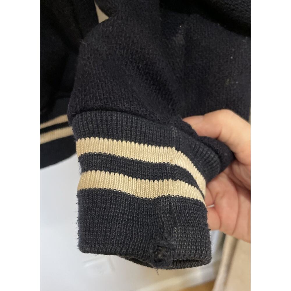 Vintage Felco Basketball Navy Wool Quilted Varsity Letterman Jacket Sz M/L - Picture 8 of 11